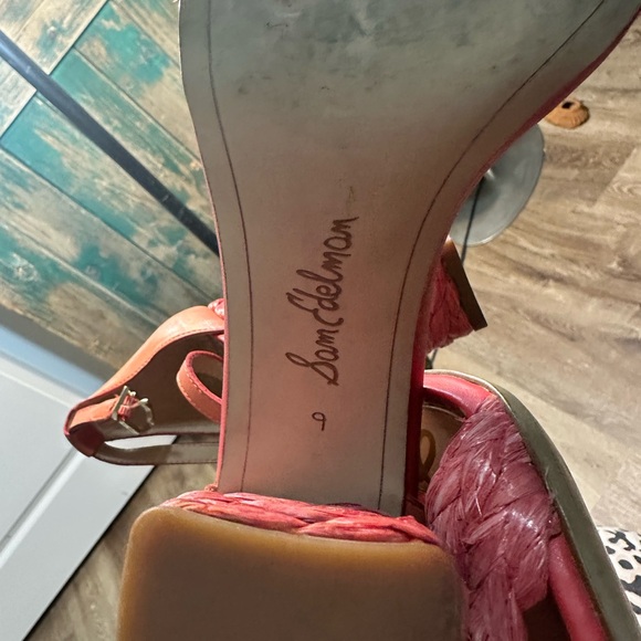 Sam Edelman Women's Yoana Raffia Leather Coral
Ankle-High Heel women size 9 - Picture 4 of 17